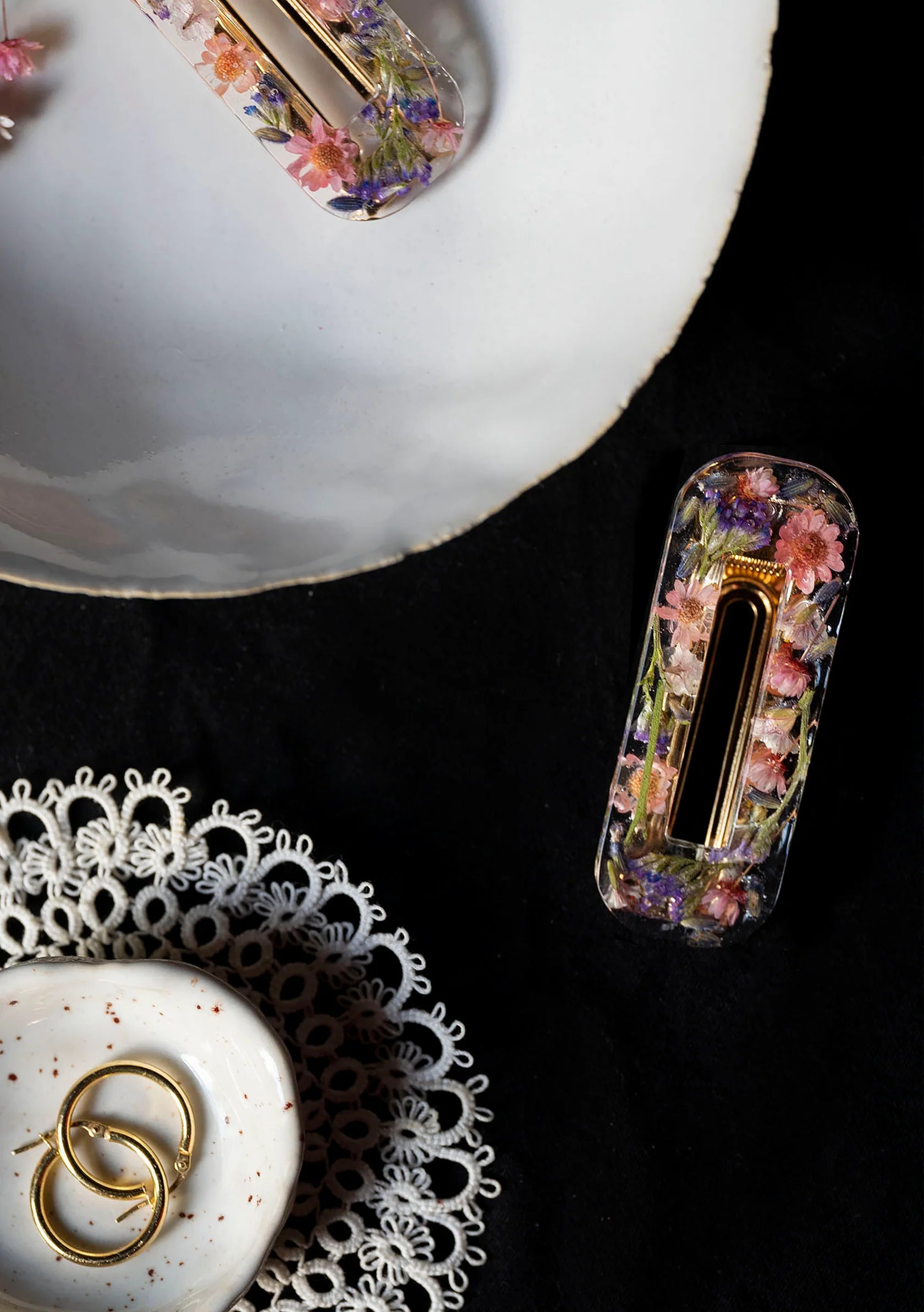 Pioni - Hiuspinni aidoista kukista