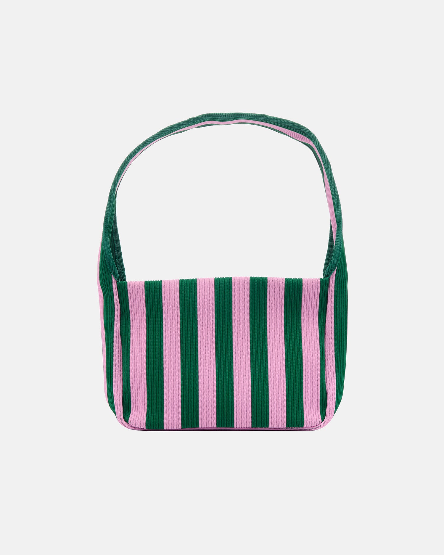 Knitted Shoulderbag Merirosvo - Pinkki-Tummanvihreä