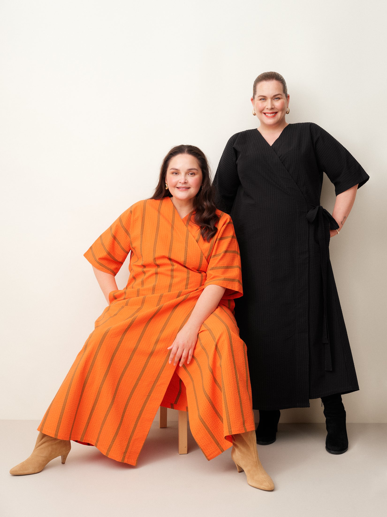 Ava Seersucker Wrap Dress - Scarlett