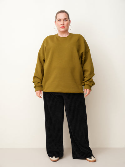 Velour Rib Pants - Black