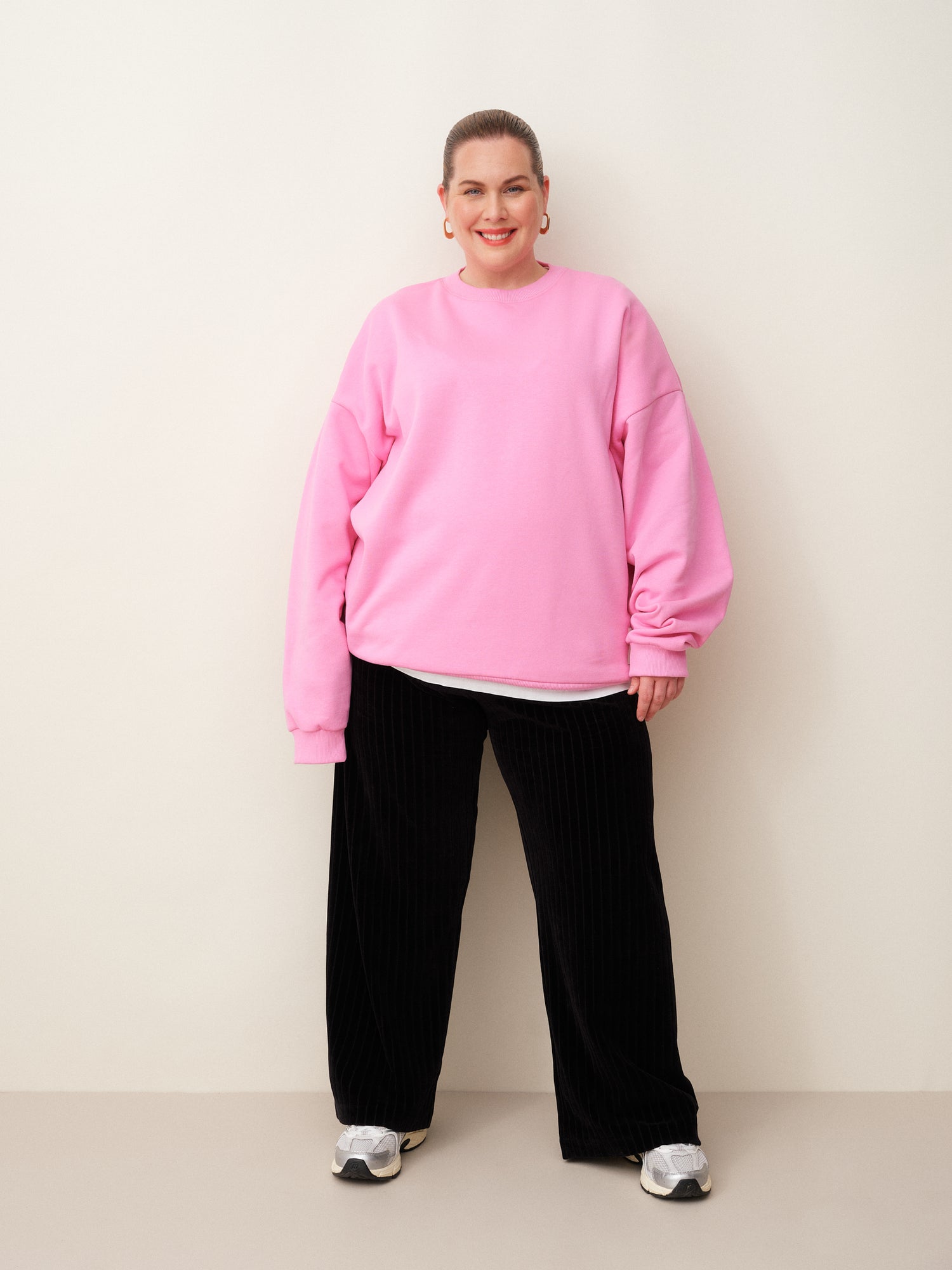 Velour Rib Pants - Black