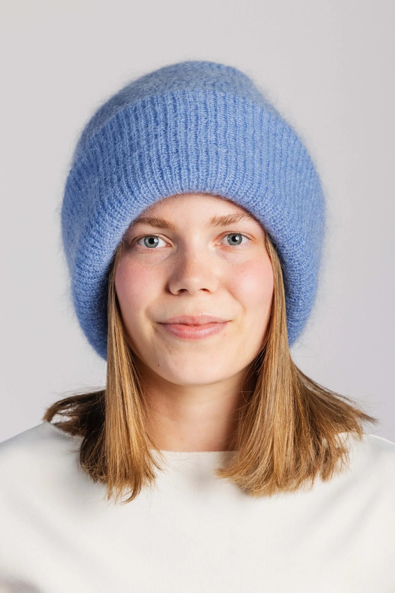 Mohair Beanie - Celestial Blue