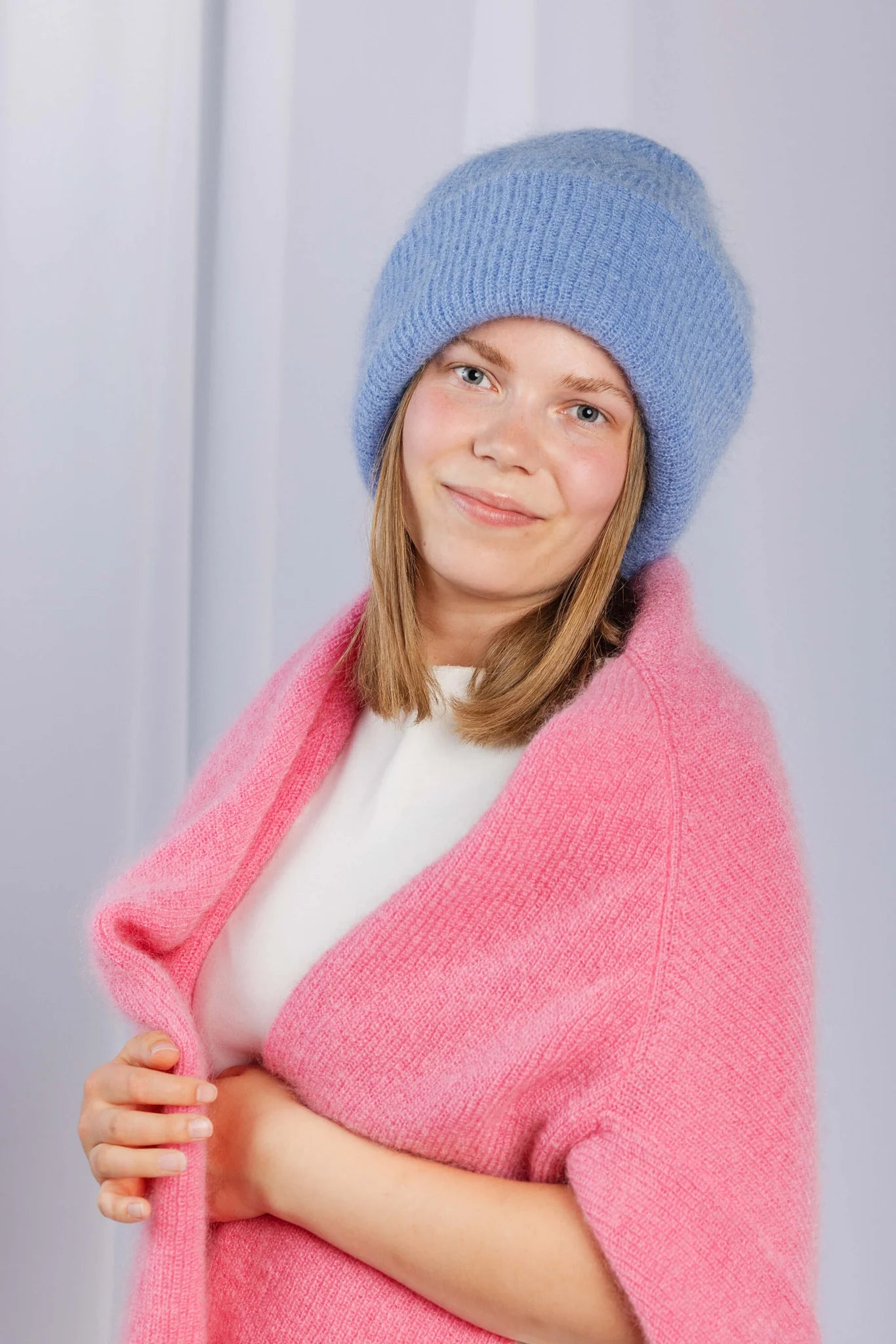 Mohair Beanie - Celestial Blue