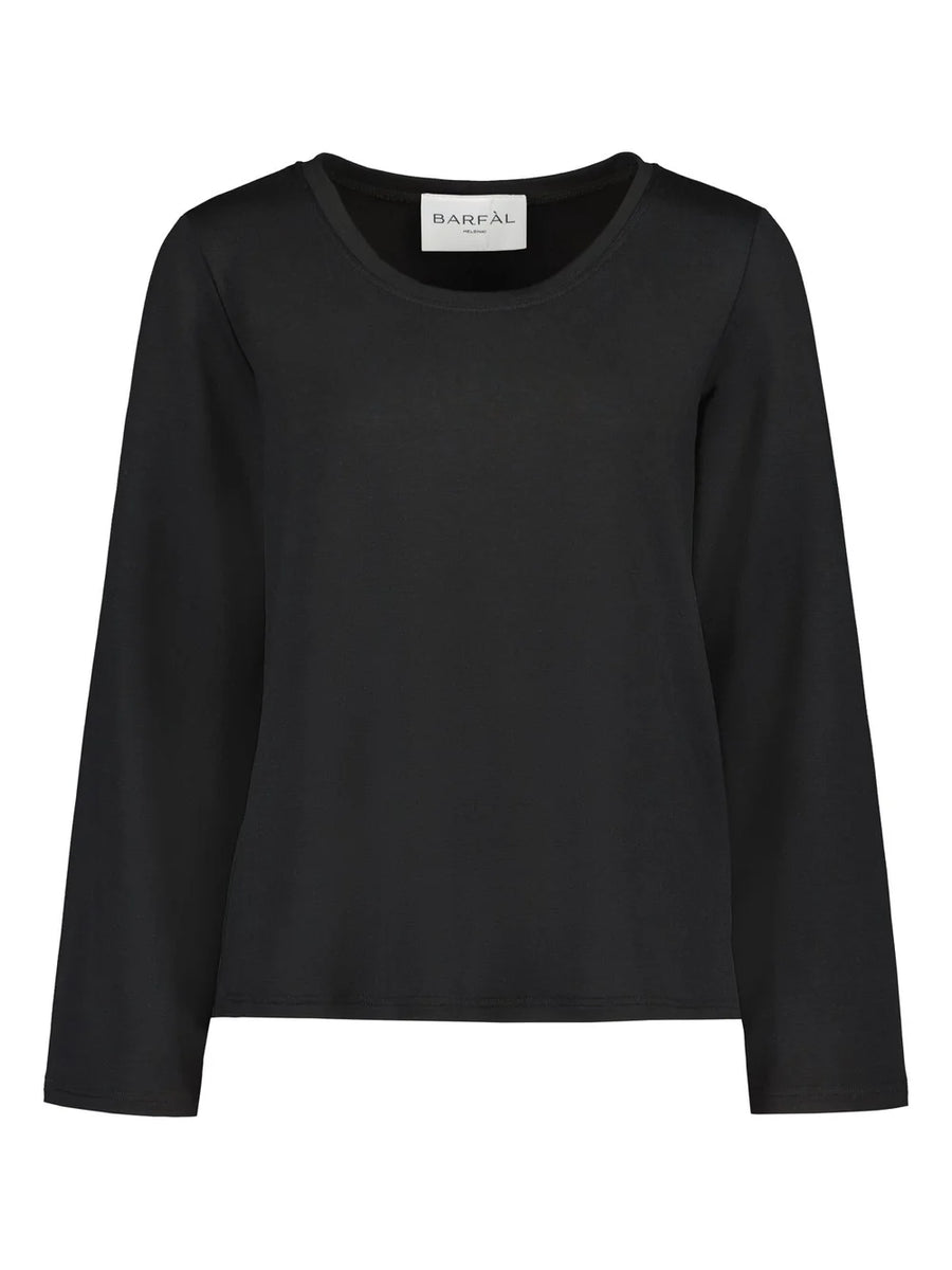 Classic Crewneck Pitkähihainen T-Paita - Black