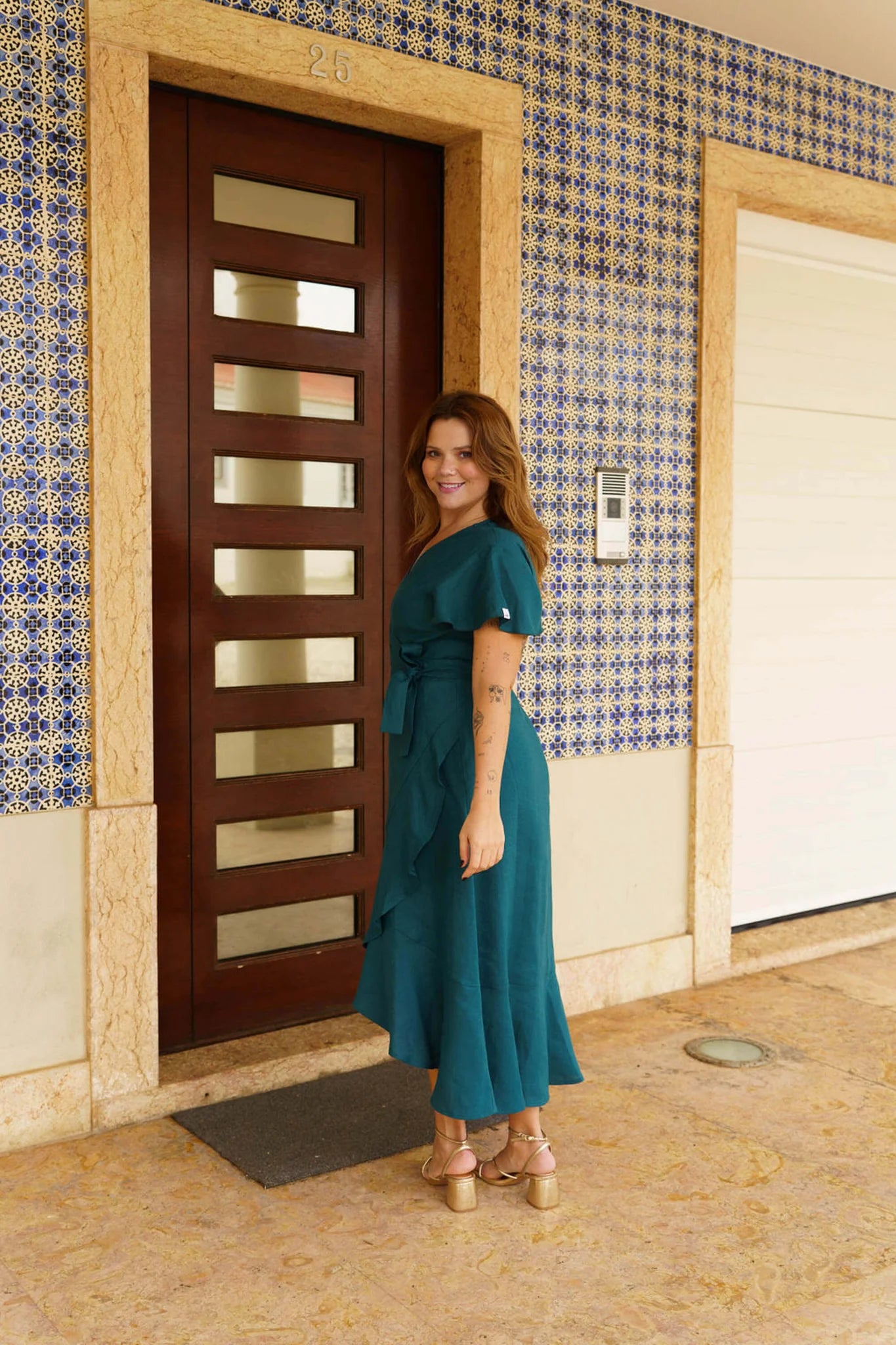 Annika Dress - Chrystal Teal