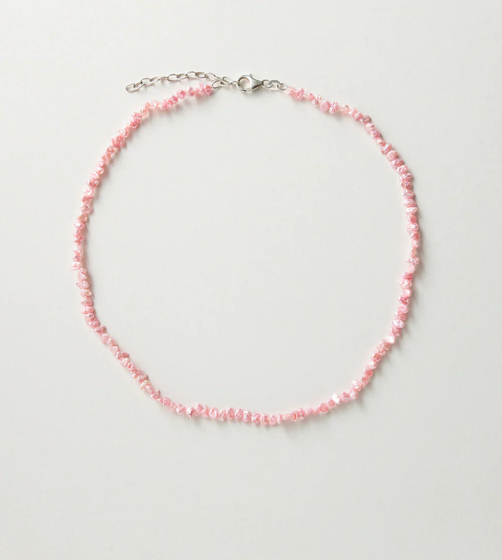 Bonbon Vintage Pearl Necklace - Pink