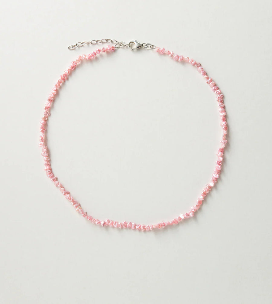 Bonbon Vintage Pearl Necklace - Pink