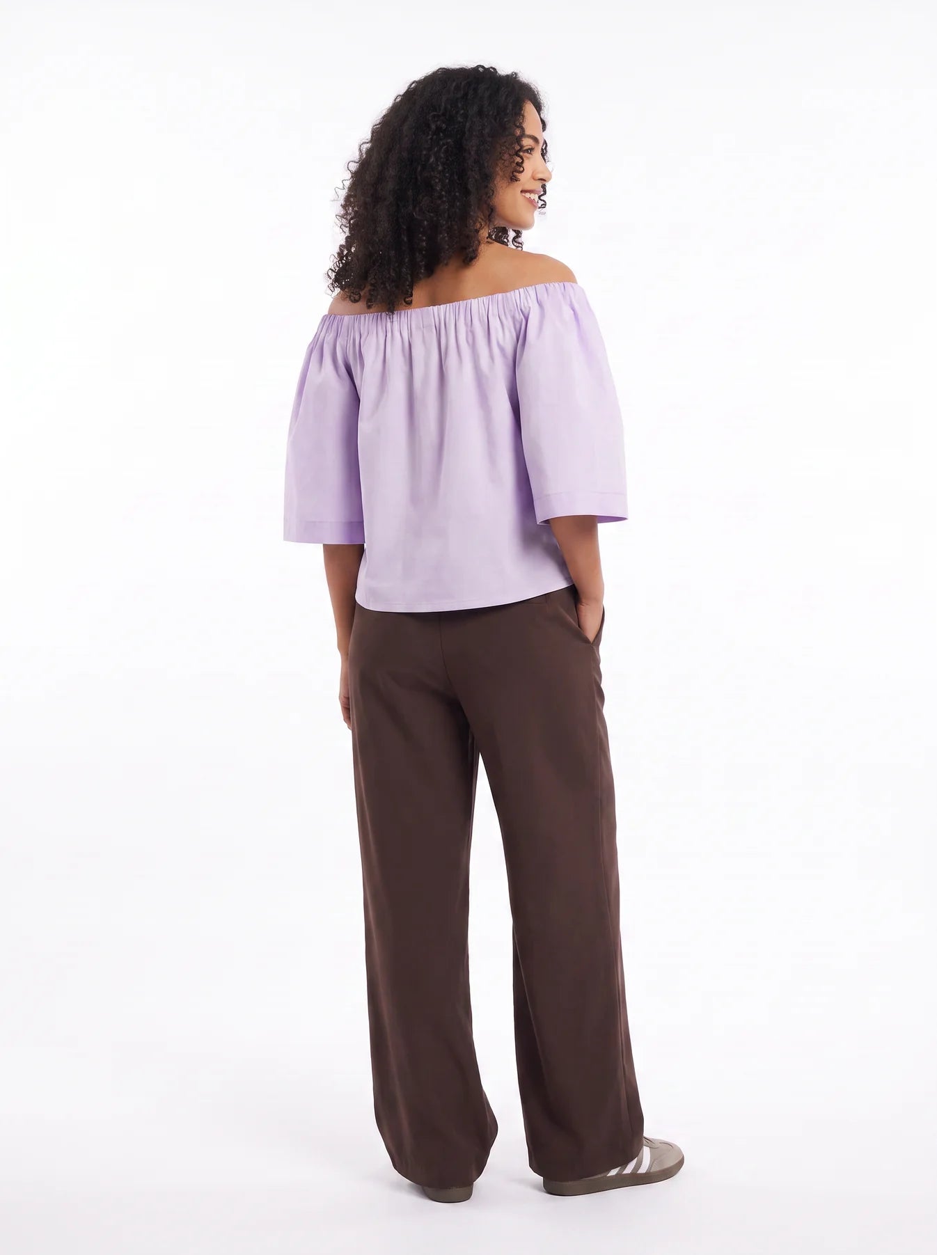Off-Shoulder Top — Lavender Lush