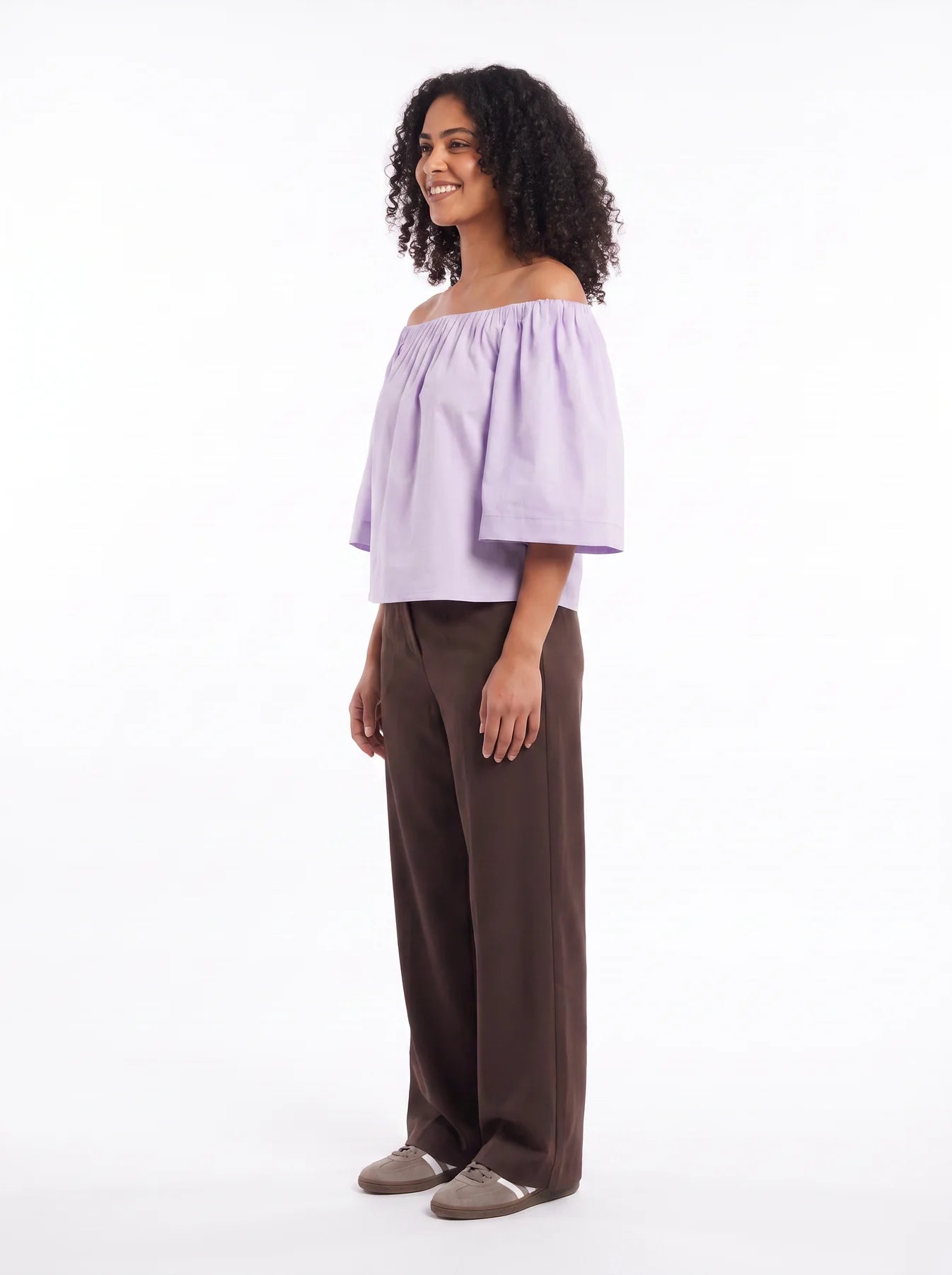 Off-Shoulder Top — Lavender Lush