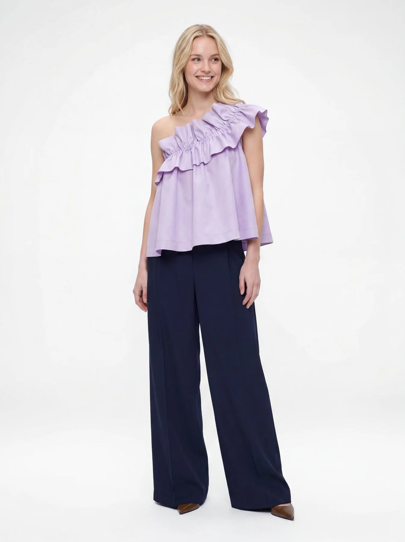 Adjustable Ruffle Top - Lavender Lush