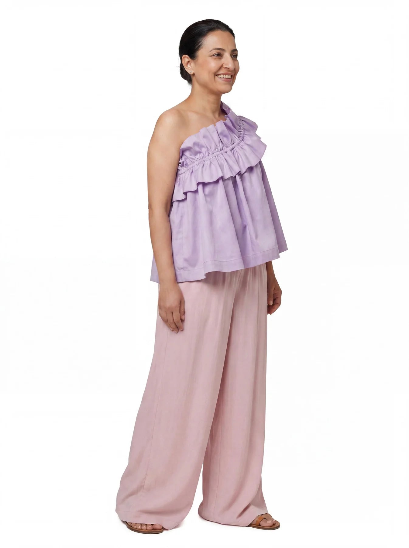 Adjustable Ruffle Top - Lavender Lush