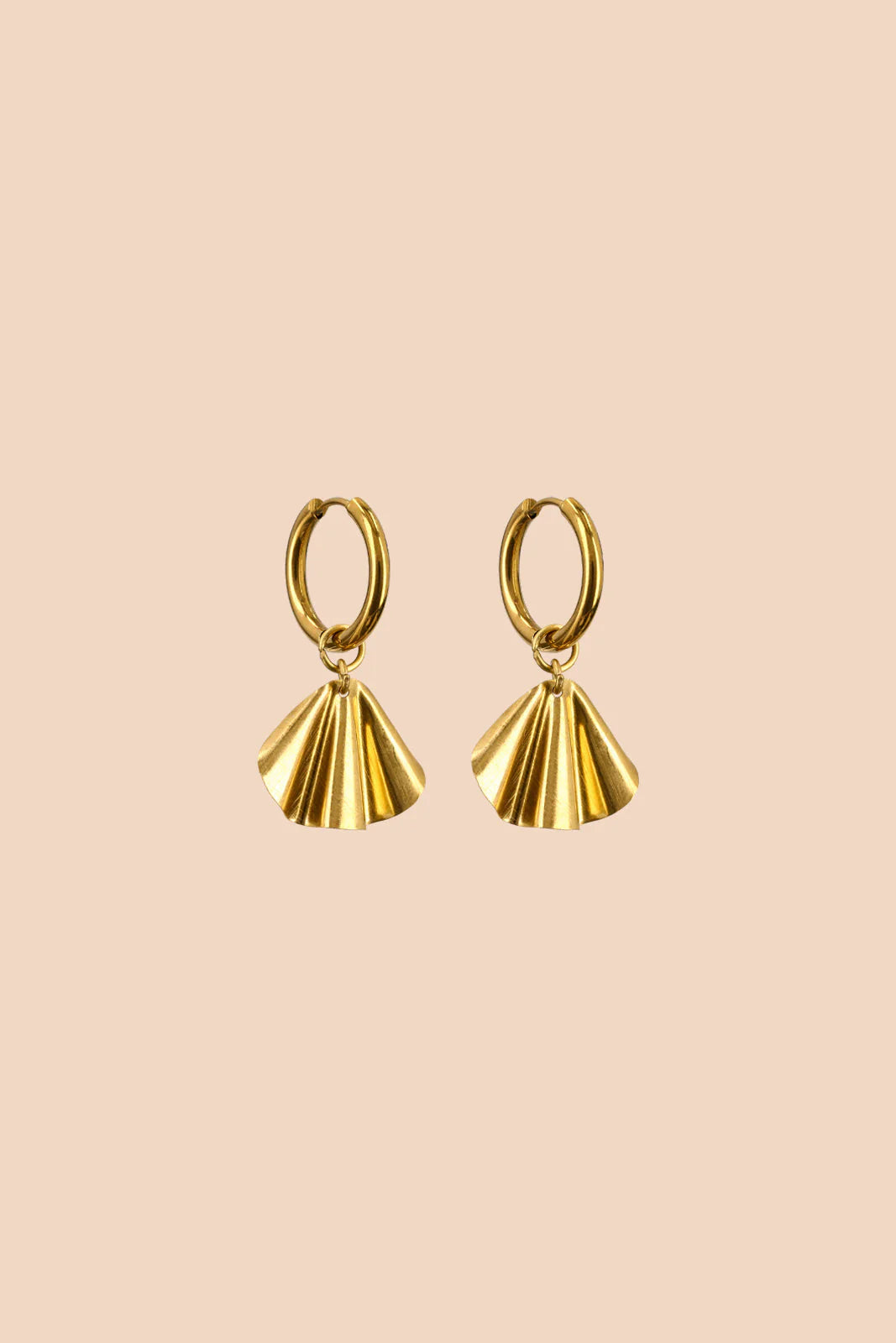 Ada Hoop Earrings - Brass
