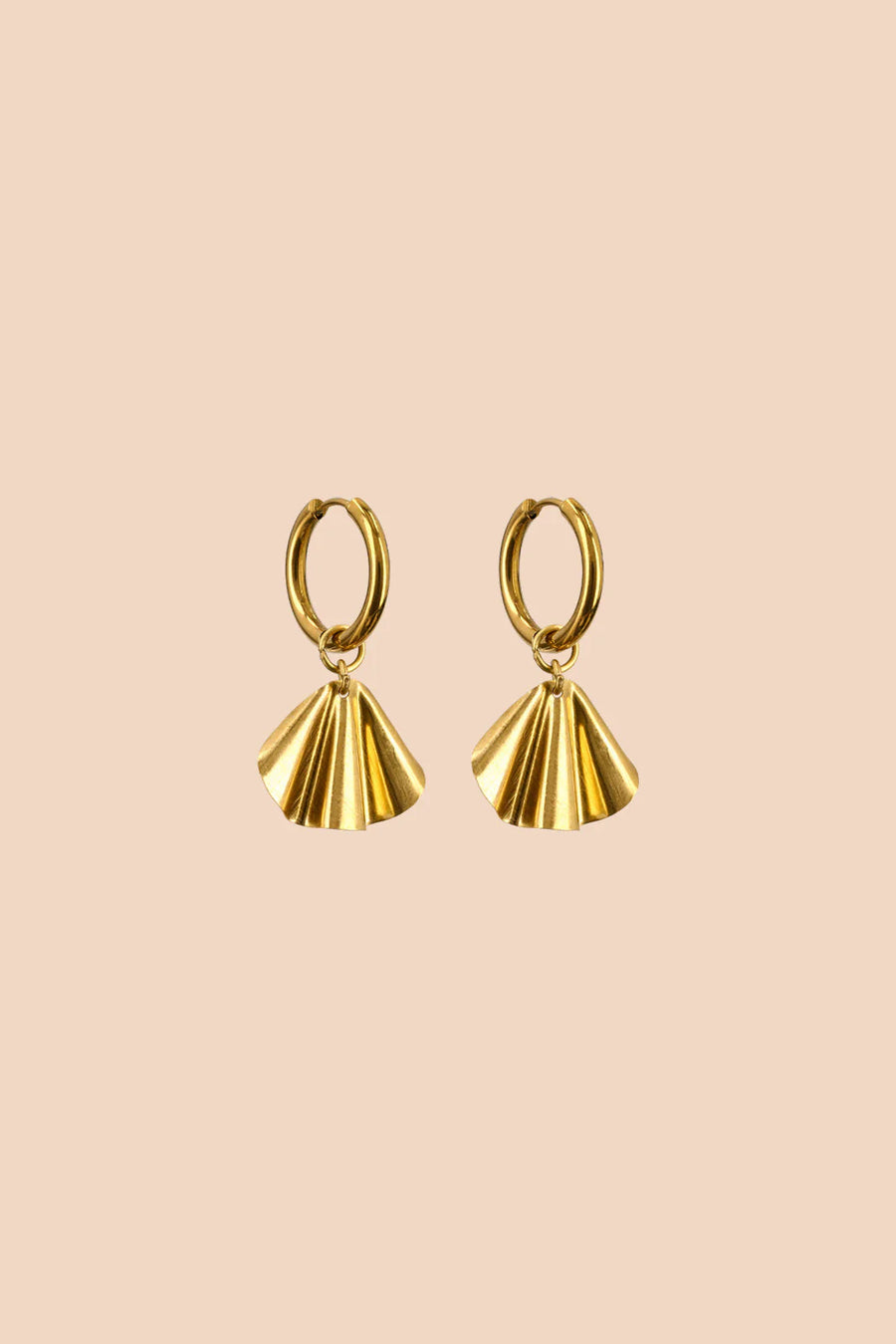 Ada Hoop Earrings - Brass