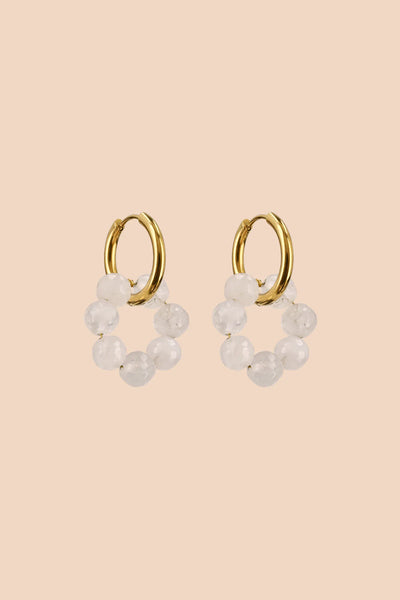 Eva Earrings - White Rainbow