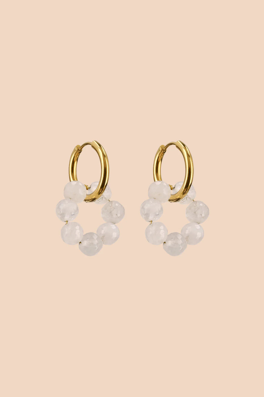Eva Earrings - White Rainbow