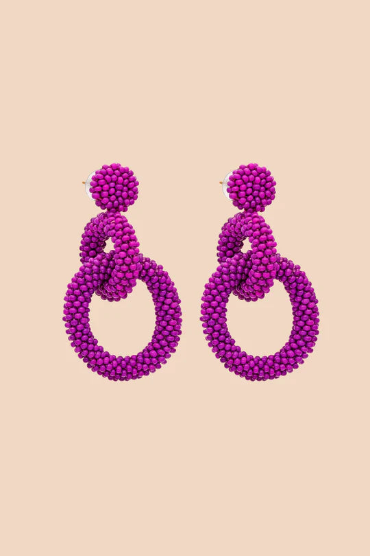 Gia Earrings - Boysenberry