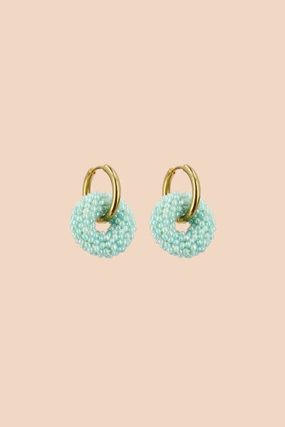 Veda Earrings - Pearl Mint