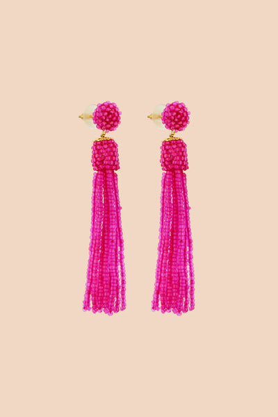 Bina Earrings - Hot Pink