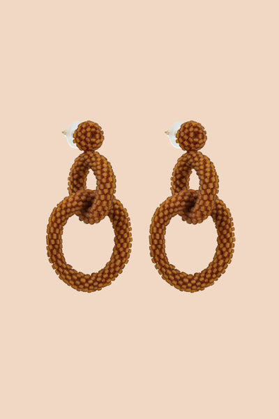 Gia Earrings - Chestnut