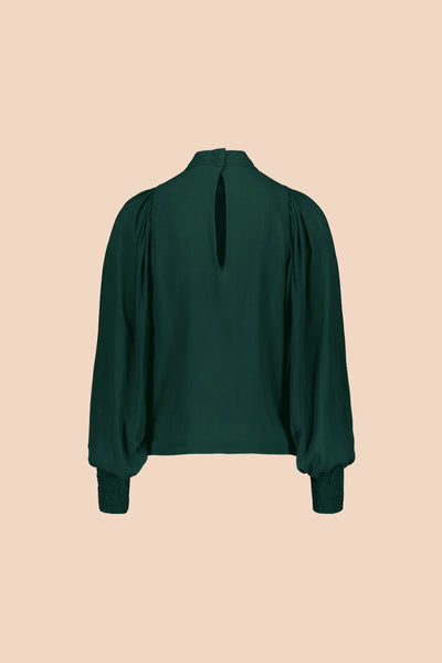 Puff Blouse - Dark Green
