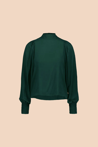 Puff Blouse - Dark Green