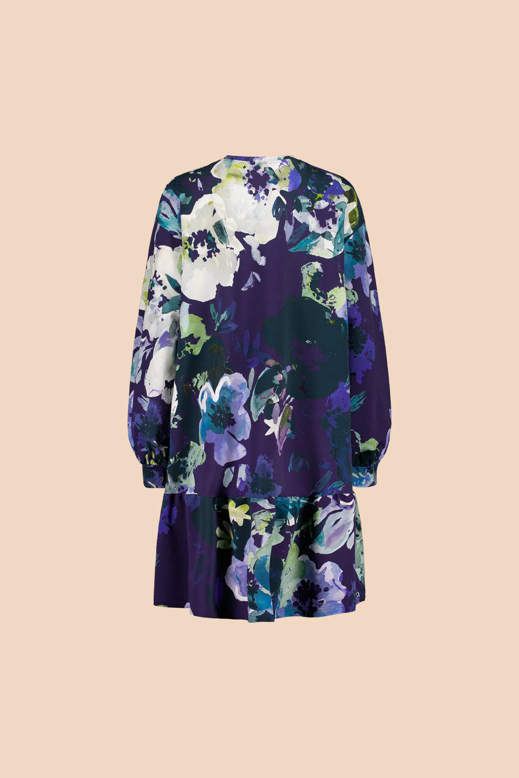 Ruffle Sweatshirt Dress - Blue Anemone