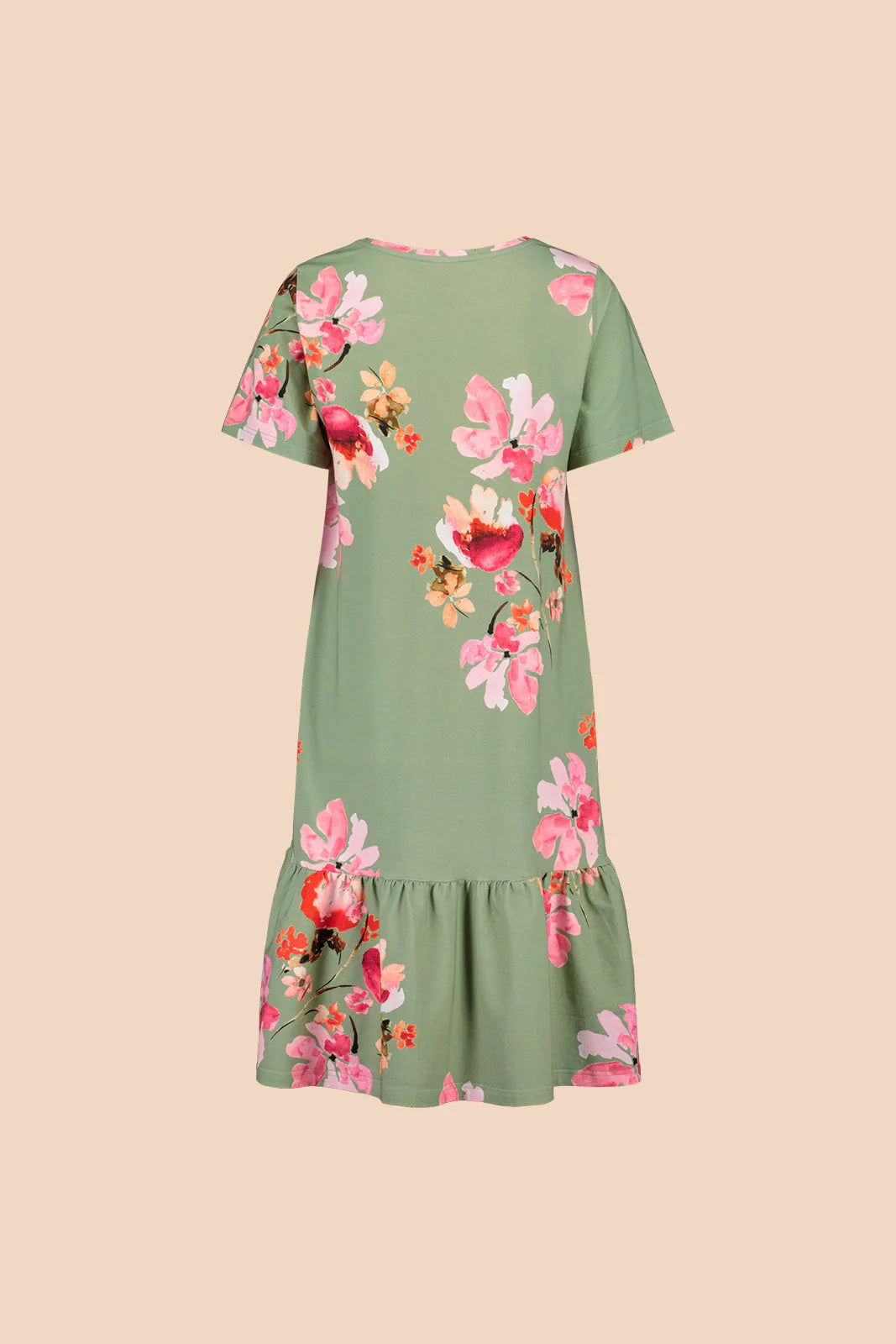Ruffle T-shirt Dress - Cherry Blossom