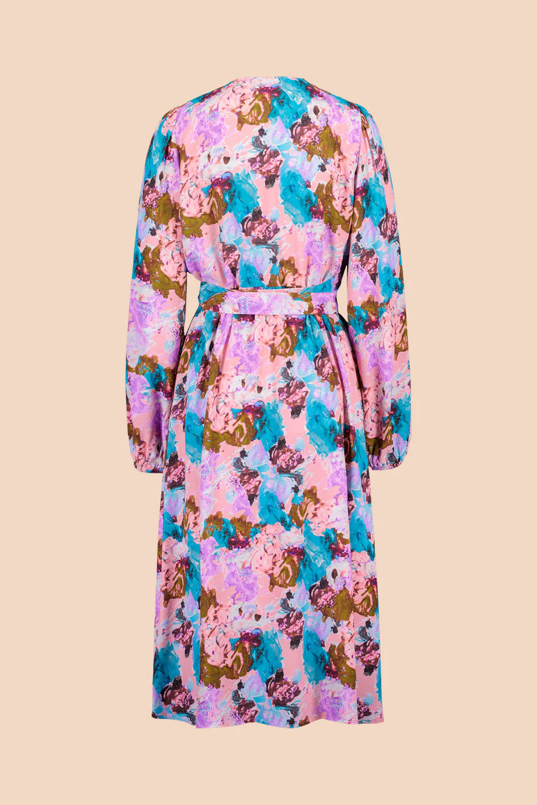 Wrap Midi Dress - Candy Aquarelle