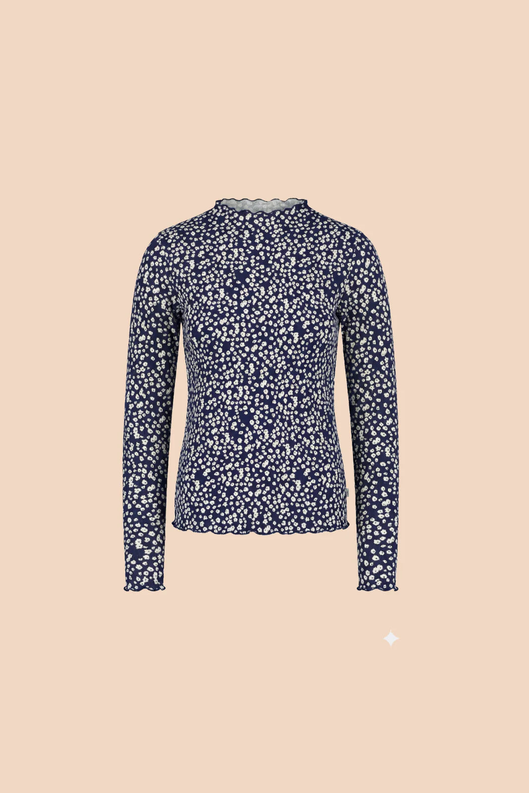Rib Turtleneck - Flora Navy