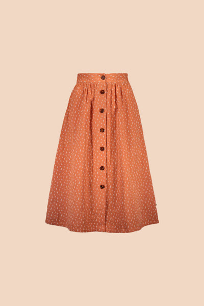 Button Skirt - Vintage Leaf