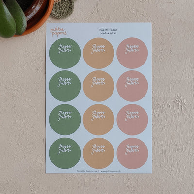 Pikku Paperi pakettitarra-arkit