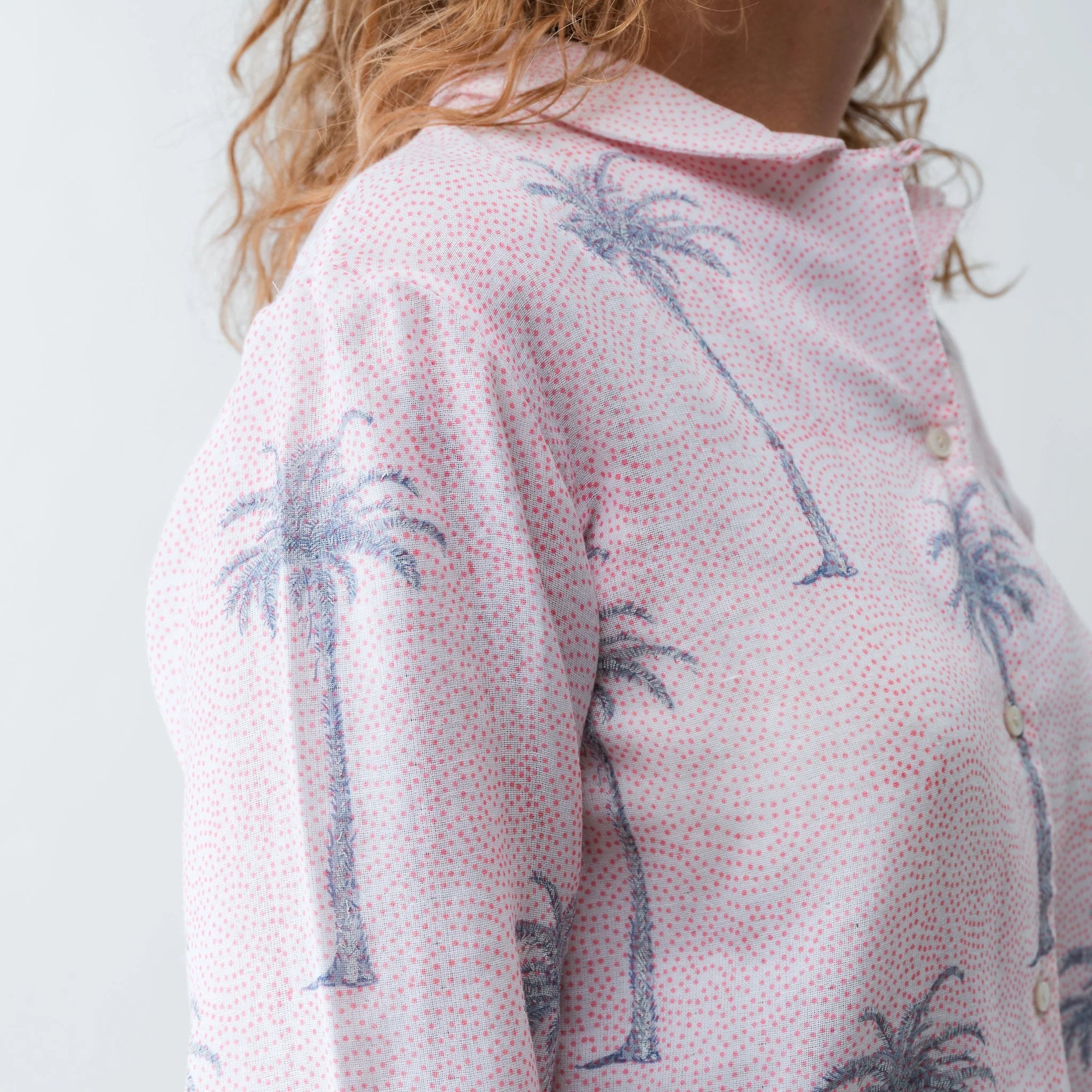 Palm Tree PJ Set - Pink