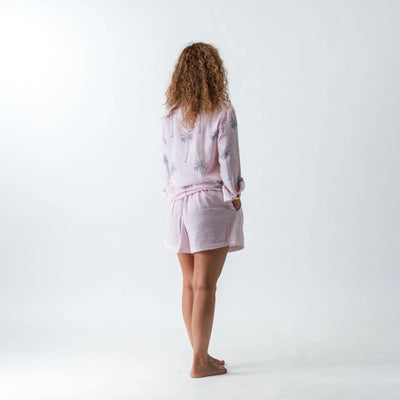 Palm Tree PJ Set - Pink