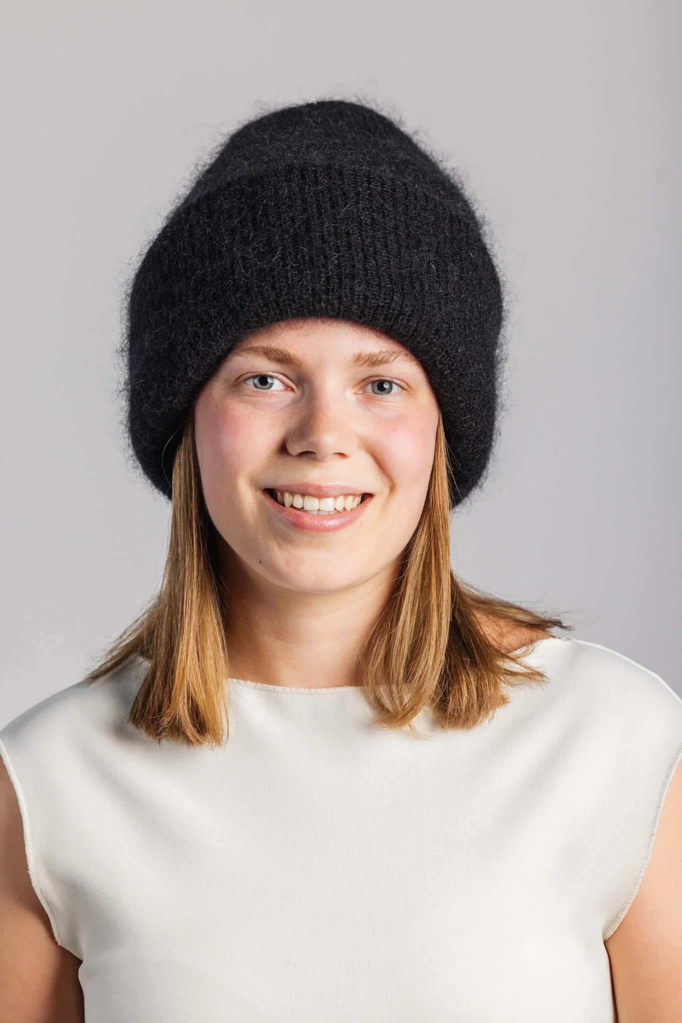 Mohair Beanie - Black