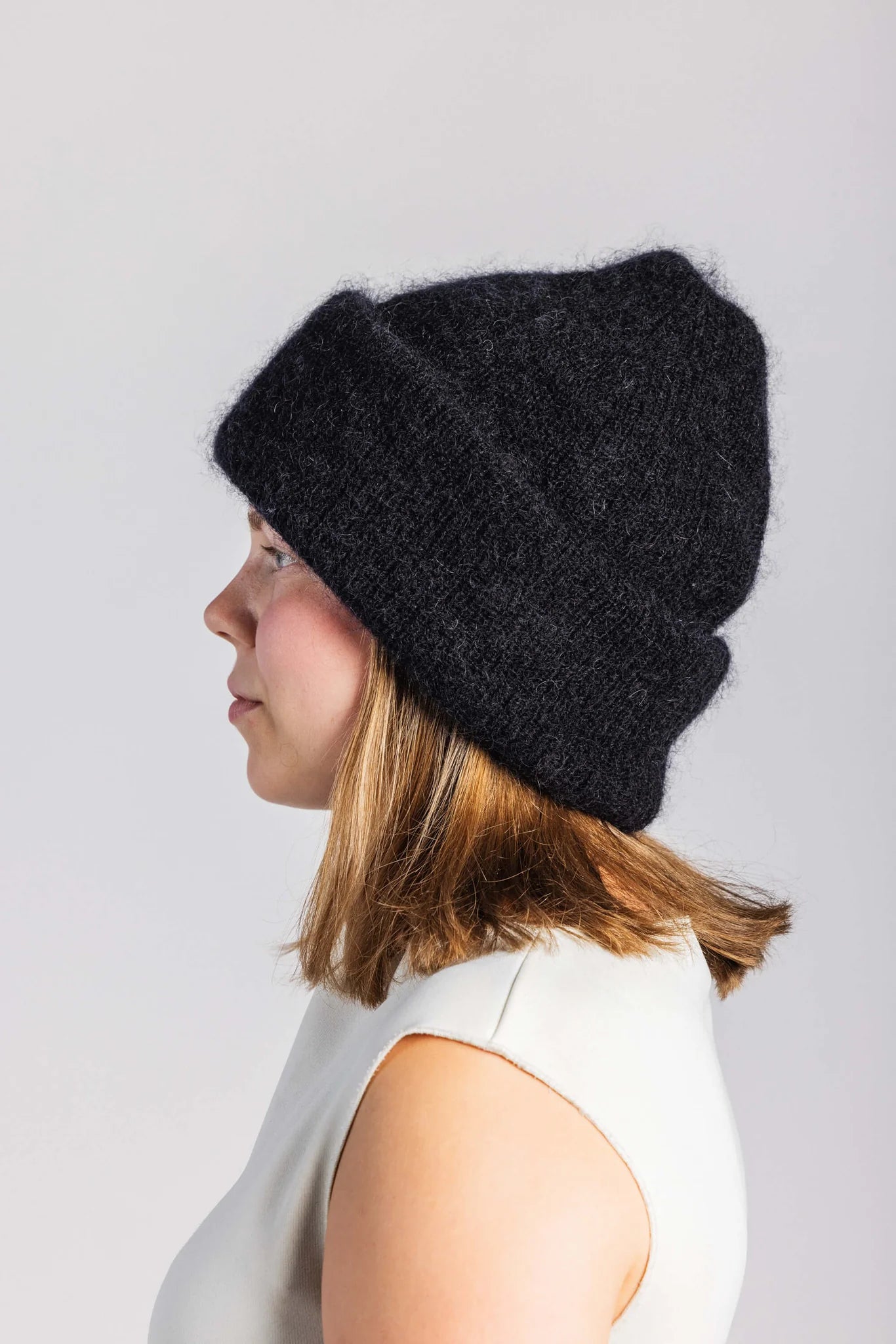 Mohair Beanie - Black