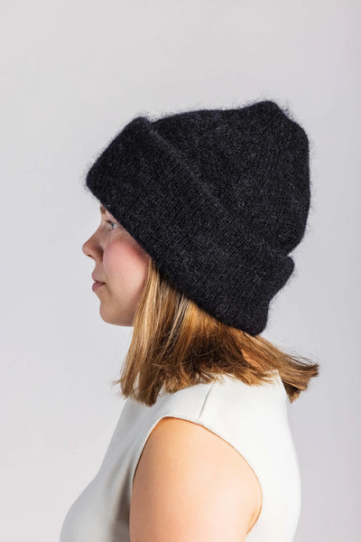 Mohair Beanie - Black