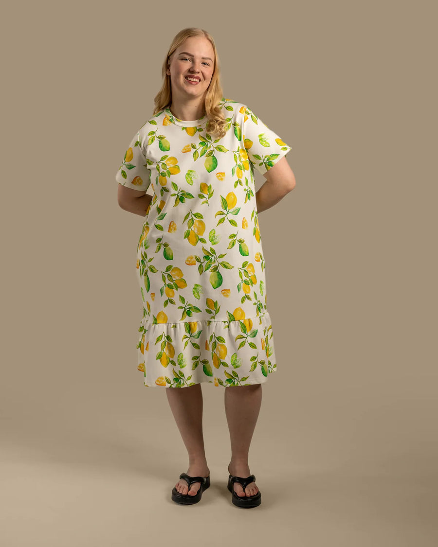 Poimuhelmainen Mekko - Limone