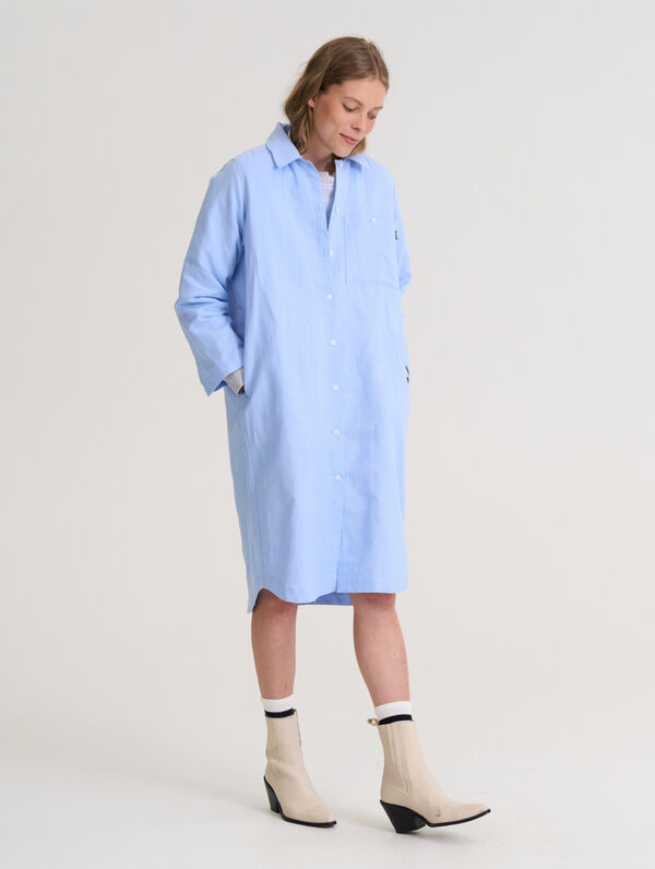 Alissa Puolipellava-paitamekko - Vaaleansininen XS