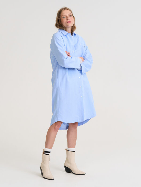 Alissa Puolipellava-paitamekko - Vaaleansininen XS