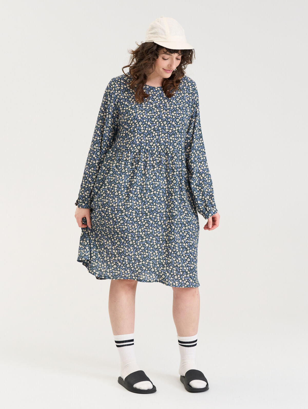 Elviira Printtimekko - Tummansininen kehäkukka