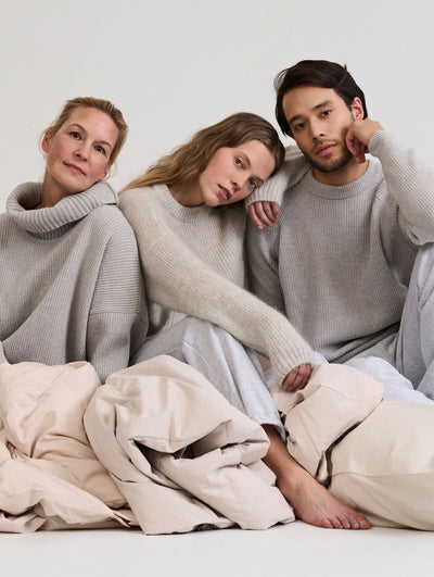 Kuohu villapaita - Marmorinharmaa