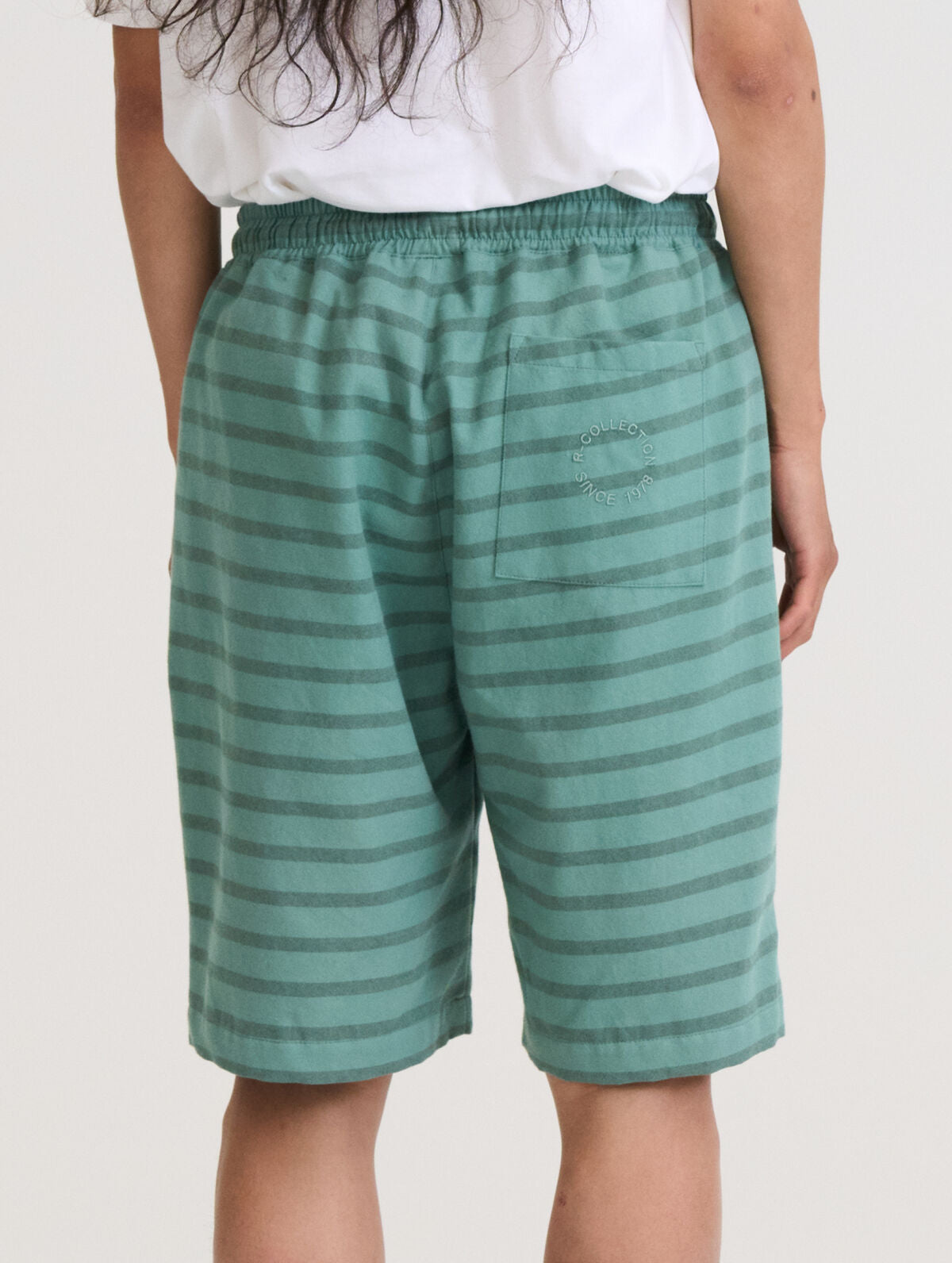 Leon Raitashortsit - Salvia/Vihreä raita S