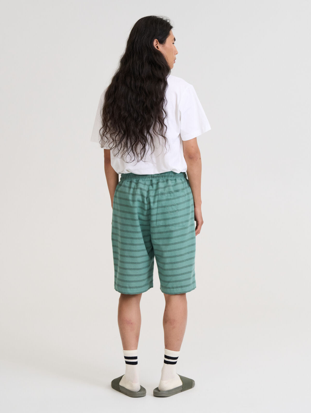 Leon Raitashortsit - Salvia/Vihreä raita S