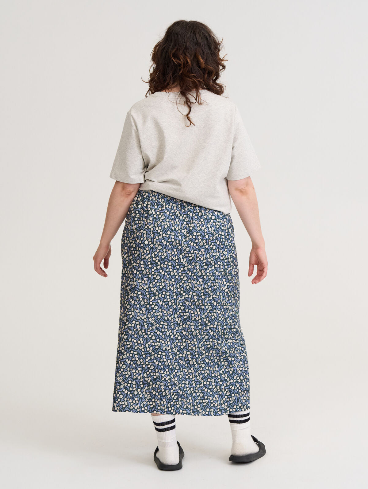 Saila Printtihame - Tummansininen kehäkukka XXL