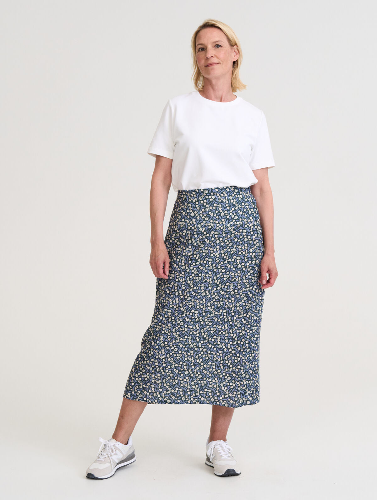 Saila Printtihame - Tummansininen kehäkukka XXL