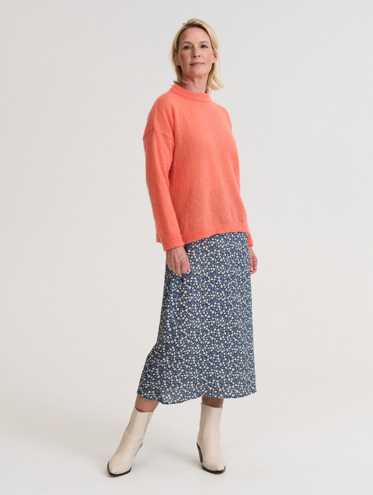 Saila Printtihame - Tummansininen kehäkukka XXL