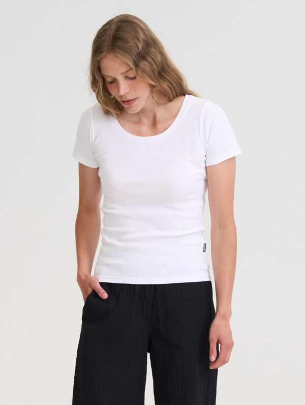 Sinna Ribbi T-paita - Valkoinen