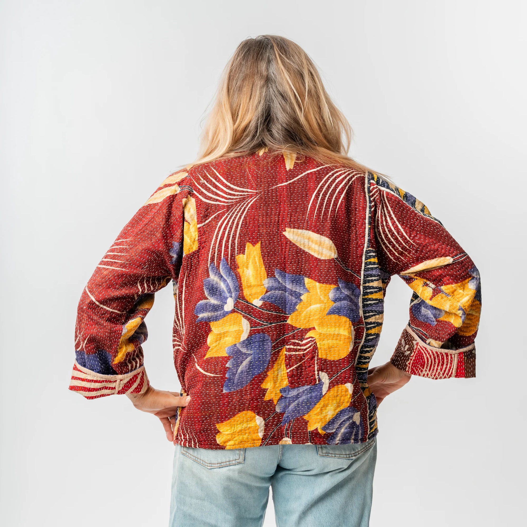 Reversible Vintage Kantha Coat - #12