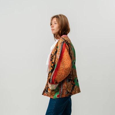 Reversible Vintage Kantha Coat - #14