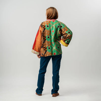 Reversible Vintage Kantha Coat - #14
